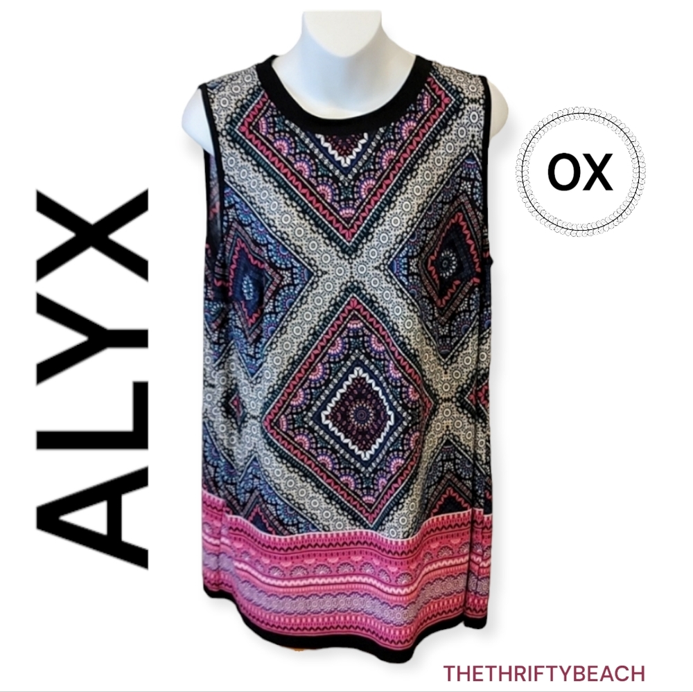 ALYX Multicolored Diamond Patterned Tank